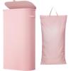 imageLifewit 65L Slim Laundry Basket with Lid Narrow Large Laundry Hamper with Plastic Handles and Removable Bag Tall Foldable Dirty Clothes Hampers for Laundry Room Bedroom Bathroom Dorm PinkPink