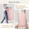 imageLifewit 65L Slim Laundry Basket with Lid Narrow Large Laundry Hamper with Plastic Handles and Removable Bag Tall Foldable Dirty Clothes Hampers for Laundry Room Bedroom Bathroom Dorm PinkPink