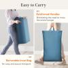 imageLifewit 65L Slim Laundry Basket with Lid Narrow Large Laundry Hamper with Plastic Handles and Removable Bag Tall Foldable Dirty Clothes Hampers for Laundry Room Bedroom Bathroom Dorm PinkDark Blue