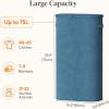 imageLifewit 65L Slim Laundry Basket with Lid Narrow Large Laundry Hamper with Plastic Handles and Removable Bag Tall Foldable Dirty Clothes Hampers for Laundry Room Bedroom Bathroom Dorm PinkDark Blue