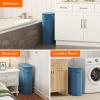 imageLifewit 65L Slim Laundry Basket with Lid Narrow Large Laundry Hamper with Plastic Handles and Removable Bag Tall Foldable Dirty Clothes Hampers for Laundry Room Bedroom Bathroom Dorm PinkDark Blue