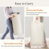 imageLifewit 65L Slim Laundry Basket with Lid Narrow Large Laundry Hamper with Plastic Handles and Removable Bag Tall Foldable Dirty Clothes Hampers for Laundry Room Bedroom Bathroom Dorm PinkWhite