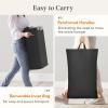 imageLifewit 65L Slim Laundry Basket with Lid Narrow Large Laundry Hamper with Plastic Handles and Removable Bag Tall Foldable Dirty Clothes Hampers for Laundry Room Bedroom Bathroom Dorm PinkBlack