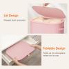 imageLifewit 65L Slim Laundry Basket with Lid Narrow Large Laundry Hamper with Plastic Handles and Removable Bag Tall Foldable Dirty Clothes Hampers for Laundry Room Bedroom Bathroom Dorm PinkPink