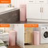 imageLifewit 65L Slim Laundry Basket with Lid Narrow Large Laundry Hamper with Plastic Handles and Removable Bag Tall Foldable Dirty Clothes Hampers for Laundry Room Bedroom Bathroom Dorm PinkPink