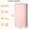 imageLifewit 65L Slim Laundry Basket with Lid Narrow Large Laundry Hamper with Plastic Handles and Removable Bag Tall Foldable Dirty Clothes Hampers for Laundry Room Bedroom Bathroom Dorm PinkPink