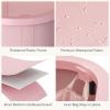 imageLifewit 65L Slim Laundry Basket with Lid Narrow Large Laundry Hamper with Plastic Handles and Removable Bag Tall Foldable Dirty Clothes Hampers for Laundry Room Bedroom Bathroom Dorm PinkPink