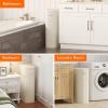 imageLifewit 65L Slim Laundry Basket with Lid Narrow Large Laundry Hamper with Plastic Handles and Removable Bag Tall Foldable Dirty Clothes Hampers for Laundry Room Bedroom Bathroom Dorm PinkWhite
