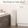 imageLifewit 65L Slim Laundry Basket with Lid Narrow Large Laundry Hamper with Plastic Handles and Removable Bag Tall Foldable Dirty Clothes Hampers for Laundry Room Bedroom Bathroom Dorm PinkWhite