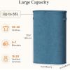 imageLifewit 65L Slim Laundry Basket with Lid Narrow Large Laundry Hamper with Plastic Handles and Removable Bag Tall Foldable Dirty Clothes Hampers for Laundry Room Bedroom Bathroom Dorm PinkDark Blue