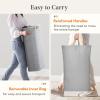 imageLifewit 65L Slim Laundry Basket with Lid Narrow Large Laundry Hamper with Plastic Handles and Removable Bag Tall Foldable Dirty Clothes Hampers for Laundry Room Bedroom Bathroom Dorm PinkGray