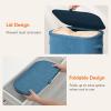 imageLifewit 65L Slim Laundry Basket with Lid Narrow Large Laundry Hamper with Plastic Handles and Removable Bag Tall Foldable Dirty Clothes Hampers for Laundry Room Bedroom Bathroom Dorm PinkDark Blue