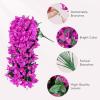 imageLifewit Artificial Bougainvillea Flowers 2 PCS Plastic Long Trailing Vines Fake Flowers for Outdoor Indoor Garden Porch Patio Balcony Decor UV Resistant Hot PinkPurple