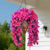 imageLifewit Artificial Bougainvillea Flowers 2 PCS Plastic Long Trailing Vines Fake Flowers for Outdoor Indoor Garden Porch Patio Balcony Decor UV Resistant Hot PinkPurple  Hot Pink
