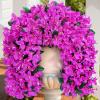 imageLifewit Artificial Bougainvillea Flowers 2 PCS Plastic Long Trailing Vines Fake Flowers for Outdoor Indoor Garden Porch Patio Balcony Decor UV Resistant Hot PinkPurple