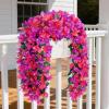 imageLifewit Artificial Bougainvillea Flowers 2 PCS Plastic Long Trailing Vines Fake Flowers for Outdoor Indoor Garden Porch Patio Balcony Decor UV Resistant Hot PinkPurple  Hot Pink