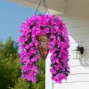 imageLifewit Artificial Bougainvillea Flowers 2 PCS Plastic Long Trailing Vines Fake Flowers for Outdoor Indoor Garden Porch Patio Balcony Decor UV Resistant Hot PinkPurple