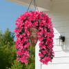 imageLifewit Artificial Bougainvillea Flowers 2 PCS Plastic Long Trailing Vines Fake Flowers for Outdoor Indoor Garden Porch Patio Balcony Decor UV Resistant Hot PinkHot Pink