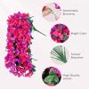 imageLifewit Artificial Bougainvillea Flowers 2 PCS Plastic Long Trailing Vines Fake Flowers for Outdoor Indoor Garden Porch Patio Balcony Decor UV Resistant Hot PinkPurple  Hot Pink