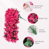 imageLifewit Artificial Bougainvillea Flowers 2 PCS Plastic Long Trailing Vines Fake Flowers for Outdoor Indoor Garden Porch Patio Balcony Decor UV Resistant Hot PinkHot Pink