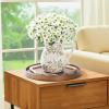 imageLifewit Artificial Flowers Daisy for Outdoor Indoor 6 Bundles Plastic Fake Flowers Mums for Home Garden Decor Porch Window Box Faux Realistic Plants with UV ResistantYellowWhite