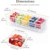 imageLifewit Chilled Condiment Containers with Lids 2 Pcs Plastic Taco Bar Serving Set for Party with 5 Containers Ice Garnish Tray for Mimosa Bar Supplies Clear Serving Platter for Fruit Salad Snack1