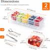 imageLifewit Chilled Condiment Containers with Lids 2 Pcs Plastic Taco Bar Serving Set for Party with 5 Containers Ice Garnish Tray for Mimosa Bar Supplies Clear Serving Platter for Fruit Salad Snack2