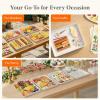 imageLifewit Extra Large Plastic Serving Trays 16 x 12 Reusable Food Serving Platters White Catering Trays for Parties Buffet Snacks Fruit Appetizers amp Charcuterie BPAFree Set of 44