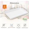 imageLifewit Extra Large Plastic Serving Trays 16 x 12 Reusable Food Serving Platters White Catering Trays for Parties Buffet Snacks Fruit Appetizers amp Charcuterie BPAFree Set of 46