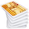 imageLifewit Extra Large Plastic Serving Trays 16 x 12 Reusable Food Serving Platters White Catering Trays for Parties Buffet Snacks Fruit Appetizers amp Charcuterie BPAFree Set of 46