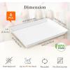 imageLifewit Extra Large Plastic Serving Trays 16 x 12 Reusable Food Serving Platters White Catering Trays for Parties Buffet Snacks Fruit Appetizers amp Charcuterie BPAFree Set of 46