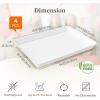 imageLifewit Extra Large Plastic Serving Trays 16 x 12 Reusable Food Serving Platters White Catering Trays for Parties Buffet Snacks Fruit Appetizers amp Charcuterie BPAFree Set of 44