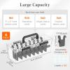 imageLifewit Trading Card Storage Index Card Holder Reinforced Latch Box with 8 Adjustable Dividers Writable Labels Stackable Case Fit for MTG Sports Cards up to 900 Unsleeve180 with Toploader 2 PCS6