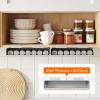 imageLifewit Under Cabinet Spice Rack Organizer with 7 Jars Lables Under Shelf Easy Refilling with Silicone FunnelSeasoning Organizer for Kitchen Storage Solution Gray