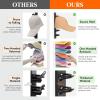 imageLifewit WallMounted Hat Organizer 20 Baseball Caps Storage with Elastic Clamp Each Holds 10 OvertheDoor Hat Rack Dual Installation with Nails or Adhesive Closet Cap Holder Black 2Pack2
