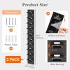 imageLifewit WallMounted Hat Organizer 20 Baseball Caps Storage with Elastic Clamp Each Holds 10 OvertheDoor Hat Rack Dual Installation with Nails or Adhesive Closet Cap Holder Black 2Pack2