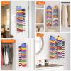 imageLifewit WallMounted Hat Organizer 20 Baseball Caps Storage with Elastic Clamp Each Holds 10 OvertheDoor Hat Rack Dual Installation with Nails or Adhesive Closet Cap Holder Black 2Pack2