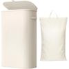 imageLifewit 65L Slim Laundry Basket with Lid Narrow Large Laundry Hamper with Plastic Handles and Removable Bag Tall Foldable Dirty Clothes Hampers for Laundry Room Bedroom Bathroom Dorm PinkWhite