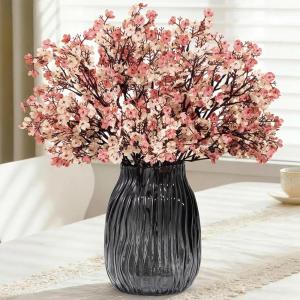 imageLifewit Babys Breath Artificial Flowers 10 Bundles Silk Gypsophila Faux Floral Stems for Wedding Bouquets Home Decor Centerpieces DIY Arrangements Farmhouse amp Party Decorations Beige BrownBeige Brown