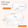 imageLifewit 115L Ice Bucket for Parties 2 Pcs Large Plastic Drink Cooler for Champagne Wine Beer Clear Beverage Tub for Mimosa amp Cocktail Bar Portable Chiller for Party Hosting amp Serving2