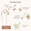 imageLifewit 5 Pcs Beige Artificial Flower for Vase Faux Silk Mums Ball with Long Stems for Home Decor Wedding Bulk Fake Small Chrysanthemums for Floral Arrangement Pom Pom for Bouquets CenterpiecesBeige