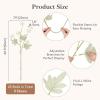 imageLifewit 5 Pcs Beige Artificial Flower for Vase Faux Silk Mums Ball with Long Stems for Home Decor Wedding Bulk Fake Small Chrysanthemums for Floral Arrangement Pom Pom for Bouquets CenterpiecesWhite