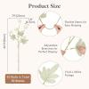 imageLifewit 5 Pcs Beige Artificial Flower for Vase Faux Silk Mums Ball with Long Stems for Home Decor Wedding Bulk Fake Small Chrysanthemums for Floral Arrangement Pom Pom for Bouquets CenterpiecesWhite
