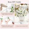 imageLifewit 50 Pcs Red Artificial Roses Flowers in Bulk Fake Long Stem Silk Roses for DIY Wedding Bouquets Centerpieces Arrangements Valentine DecorationsWhite