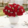 imageLifewit 50 Pcs Red Artificial Roses Flowers in Bulk Fake Long Stem Silk Roses for DIY Wedding Bouquets Centerpieces Arrangements Valentine DecorationsRed