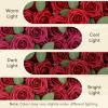 imageLifewit Artificial Flowers 50 Pcs Dark Red Foam Real Looking Roses with Stems Fake Roses for DIY Wedding Bouquets Centerpieces Arrangements Valentine DecorationsDark Red