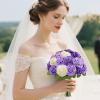 imageLifewit Artificial Flowers 50 Pcs Dark Red Foam Real Looking Roses with Stems Fake Roses for DIY Wedding Bouquets Centerpieces Arrangements Valentine DecorationsIvory  Purple Mix