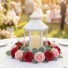 imageLifewit Artificial Flowers 50 Pcs Dark Red Foam Real Looking Roses with Stems Fake Roses for DIY Wedding Bouquets Centerpieces Arrangements Valentine DecorationsDark Red