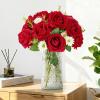 imageLifewit Classic Red Artificial Roses Flowers Faux Long Stem Silk Roses Bulky for DIY Wedding Bouquets Decoration Centerpieces Arrangements Velentine12 PcsRed