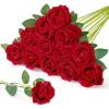 imageLifewit Classic Red Artificial Roses Flowers Faux Long Stem Silk Roses Bulky for DIY Wedding Bouquets Decoration Centerpieces Arrangements Velentine12 PcsRed
